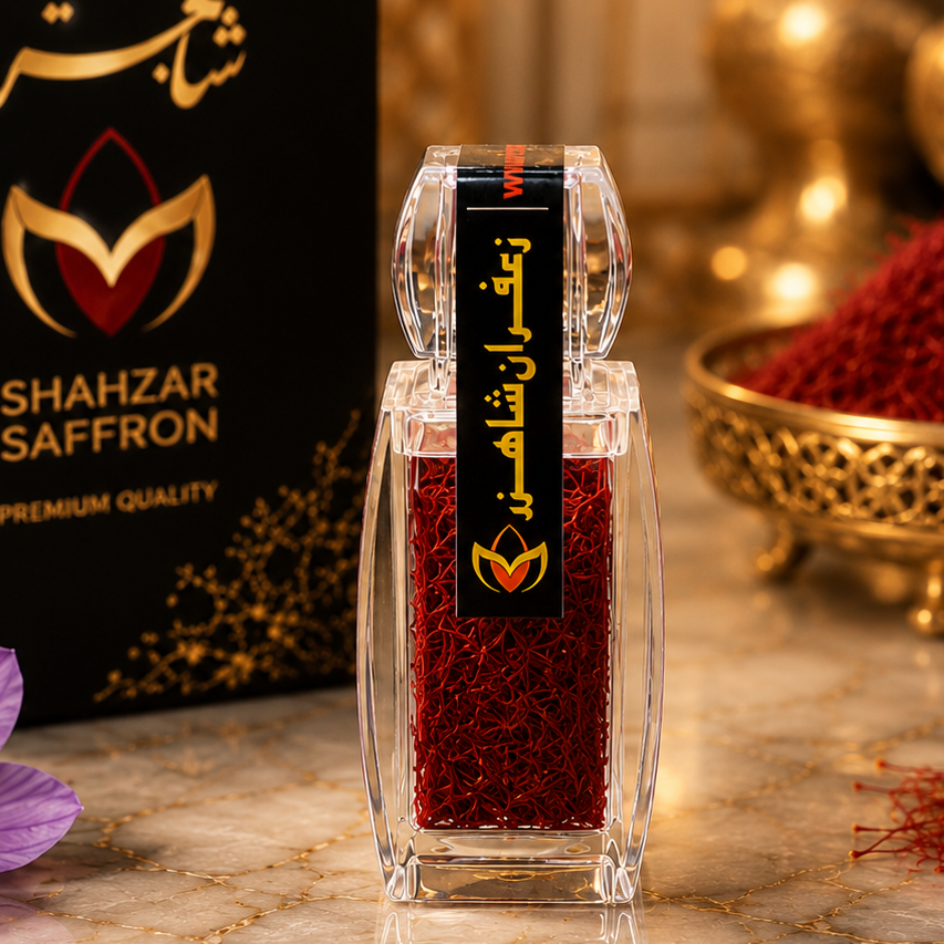 Premium Iranian Saffron | Crystal Container 1g